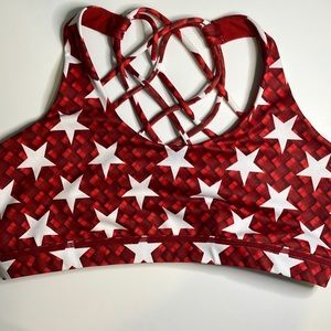CVG SPORTS BRA - red and white stars -retired
